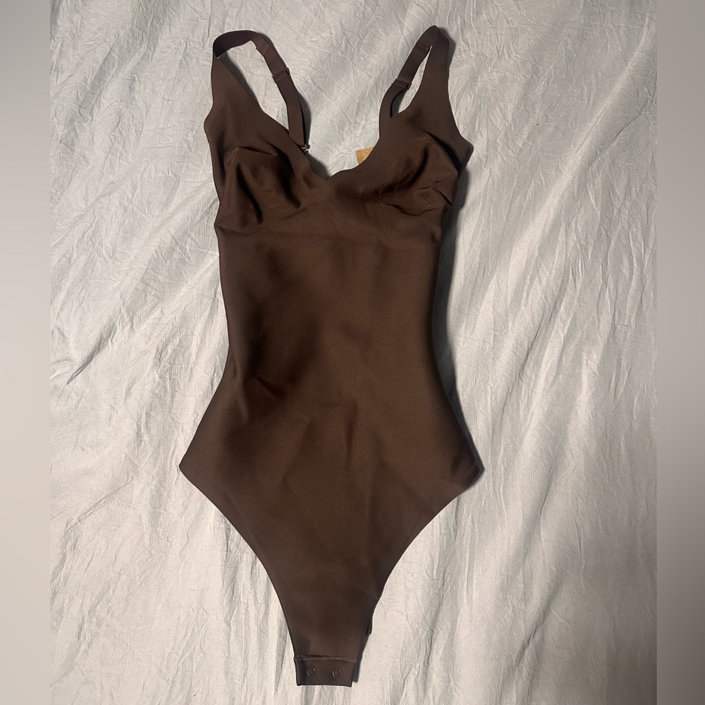 SKIMS Chocolate One Piece Bodysuit